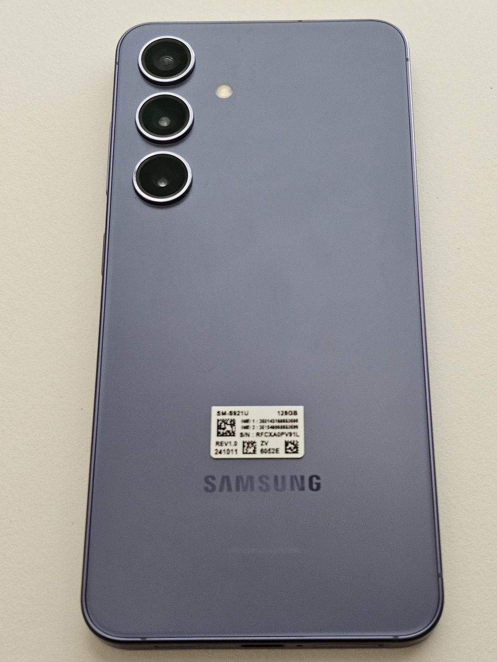 Samsung Galaxy Purple Smartphone - Triple Camera Back S24